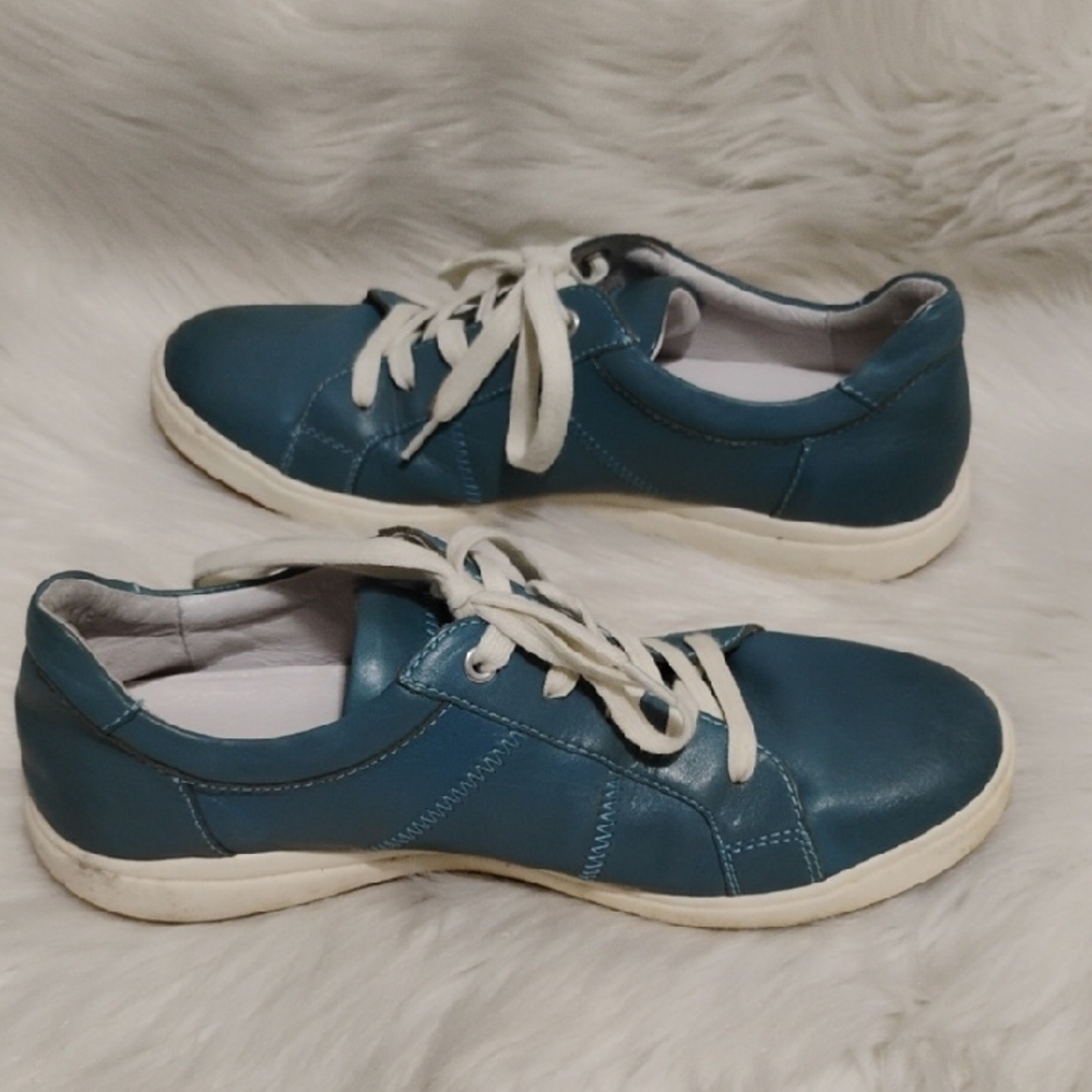 Josef Seibel Blue/White Sneakers Classic Low-Top Design Sz.38/8 - Picture 9 of 12